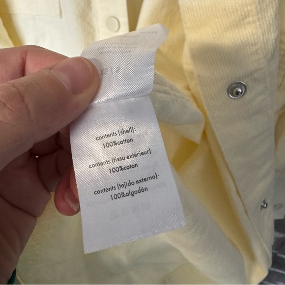 WeWoreWhat Revolve Corduroy Shacket Ivory pockets snap buttons - Picture 10 of 12